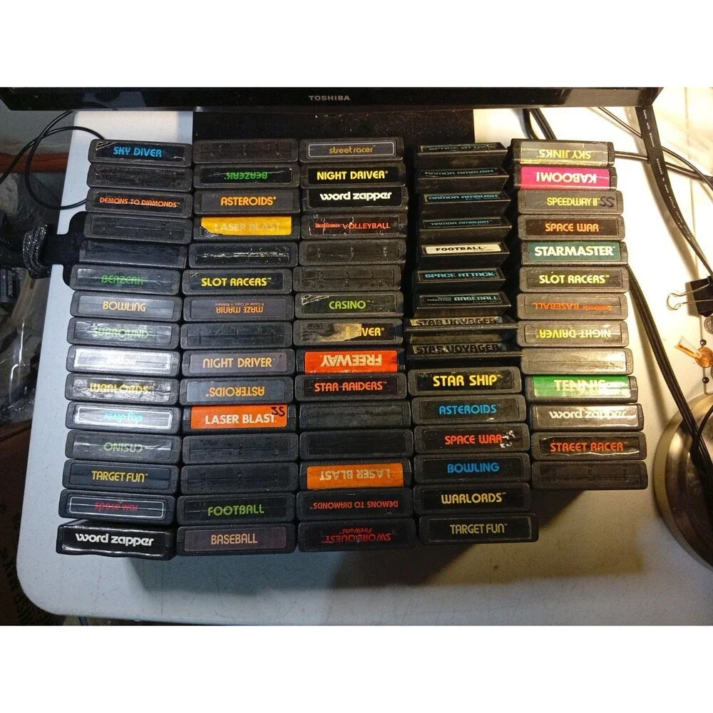 Atari 2600 73 Game Cartridge Lot - Varying Conditions - Tested & Working